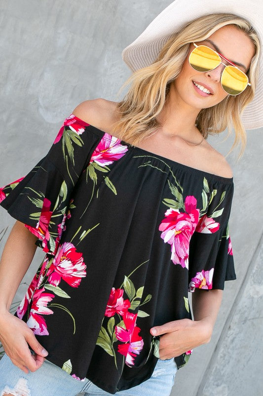 FLORAL OFF SHOULDER TOP